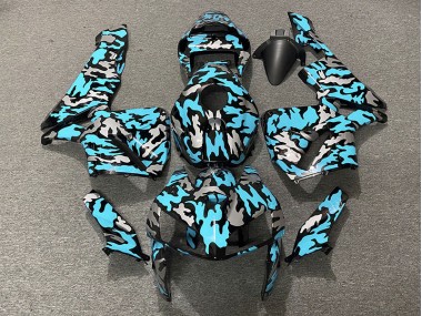2005-2006 Camo & LIGHT CYAN Honda CBR600RR Motorcycle Fairings