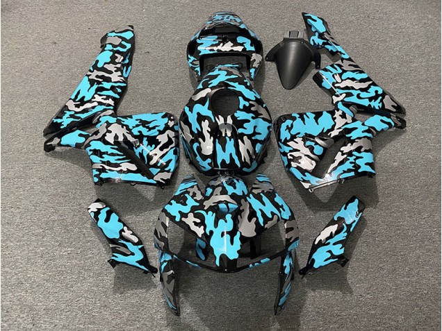 2005-2006 Camo & LIGHT CYAN Honda CBR600RR Motorcycle Fairings 2005-2006 Camo & LIGHT CYAN Honda CBR600RR Motorcycle Fairings