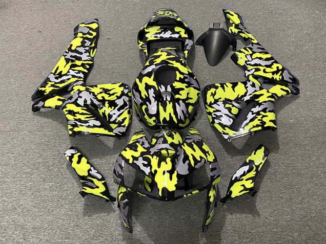 2005-2006 Camo & NEON YELLOW Honda CBR600RR Motorcycle Fairings 2005-2006 Camo & NEON YELLOW Honda CBR600RR Motorcycle Fairings