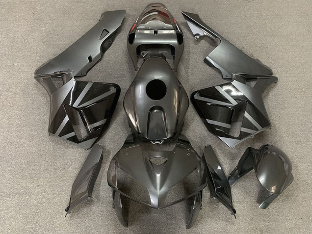 2005-2006 Dark Silver and Black Honda CBR600RR Motorcycle Fairings 2005-2006 Dark Silver and Black Honda CBR600RR Motorcycle Fairings