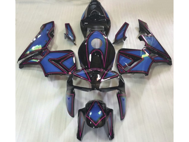 2005-2006 Deep Blue & Pink Outline Honda CBR600RR Motorcycle Fairings 2005-2006 Deep Blue & Pink Outline Honda CBR600RR Motorcycle Fairings