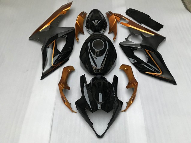 2005-2006 Gloss Black & Bronze Suzuki GSXR 1000 Motorcycle Fairings 2005-2006 Gloss Black & Bronze Suzuki GSXR 1000 Motorcycle Fairings