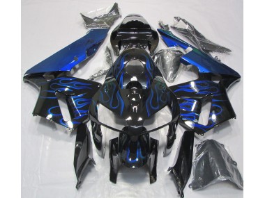 2005-2006 Gloss Blue Flame Honda CBR600RR Motorcycle Fairings