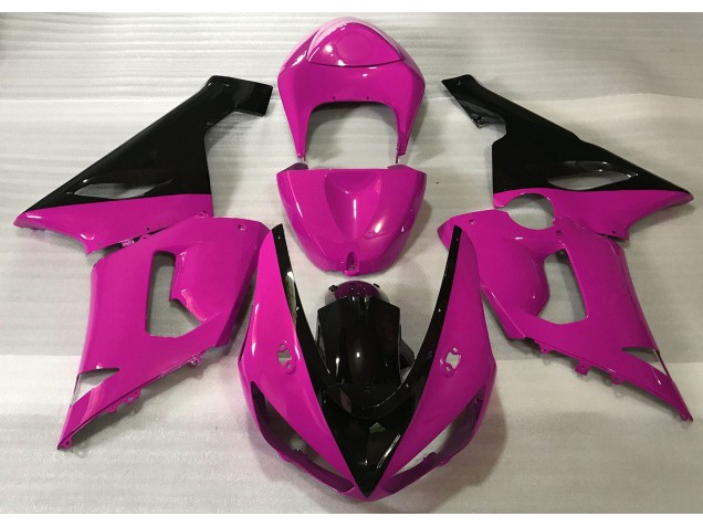 2005-2006 Gloss Pink & Black Kawasaki ZX6R Motorcycle Fairings 2005-2006 Gloss Pink & Black Kawasaki ZX6R Motorcycle Fairings
