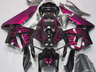 2005-2006 Gloss Pink Flame Honda CBR600RR Motorcycle Fairings