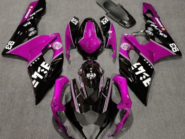 2005-2006 Gloss Pink and Black Custom Suzuki GSXR 1000 Motorcycle Fairings
