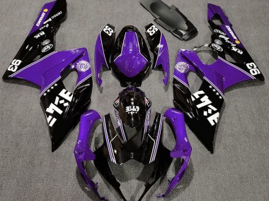 2005-2006 Gloss Purple and Black Custom Suzuki GSXR 1000 Motorcycle Fairings