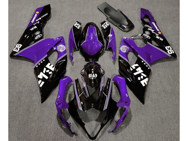 2005-2006 Gloss Purple and Black Custom Suzuki GSXR 1000 Motorcycle Fairings 2005-2006 Gloss Purple and Black Custom Suzuki GSXR 1000 Motorcycle Fairings