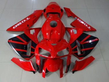 2005-2006 Gloss Red Honda CBR600RR Motorcycle Fairings