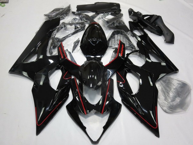 2005-2006 Gloss Red and Black Suzuki GSXR 1000 Motorcycle Fairings 2005-2006 Gloss Red and Black Suzuki GSXR 1000 Motorcycle Fairings