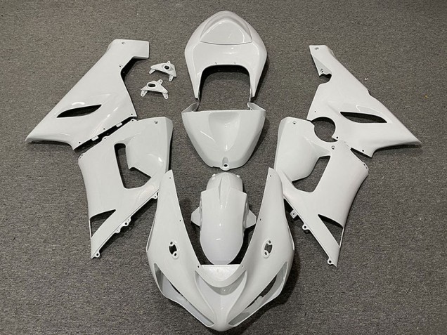 2005-2006 Gloss White Kawasaki ZX6R Motorcycle Fairings 2005-2006 Gloss White Kawasaki ZX6R Motorcycle Fairings