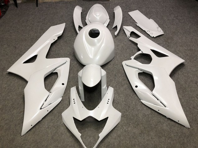 2005-2006 Gloss White Plain Suzuki GSXR 1000 Motorcycle Fairings 2005-2006 Gloss White Plain Suzuki GSXR 1000 Motorcycle Fairings