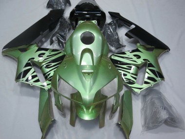 2005-2006 Light Green Flame Honda CBR600RR Motorcycle Fairings