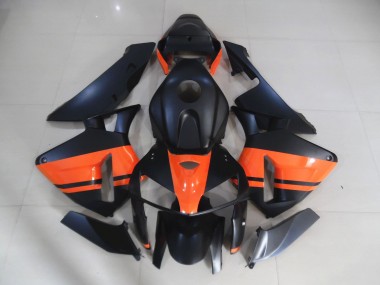 2005-2006 Matte Black & Gloss Orange Honda CBR600RR Motorcycle Fairings