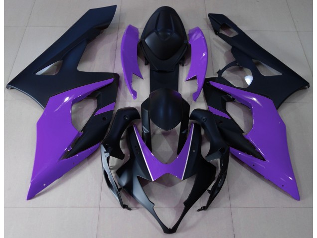 2005-2006 Matte Black & Purple Suzuki GSXR 1000 Motorcycle Fairings 2005-2006 Matte Black & Purple Suzuki GSXR 1000 Motorcycle Fairings