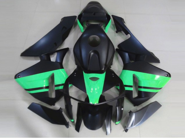 2005-2006 Matte Black & Special Green Honda CBR600RR Motorcycle Fairings 2005-2006 Matte Black & Special Green Honda CBR600RR Motorcycle Fairings