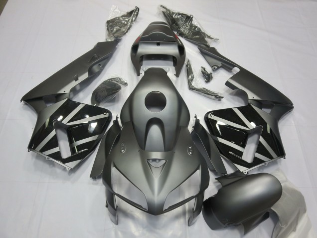 2005-2006 Matte Grey & Black Honda CBR600RR Motorcycle Fairings 2005-2006 Matte Grey & Black Honda CBR600RR Motorcycle Fairings