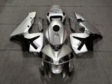 2005-2006 Matte Silver and Black Honda CBR600RR Motorcycle Fairings