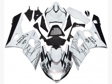 2005-2006 OEM White Corona Style Suzuki GSXR 1000 Motorcycle Fairings