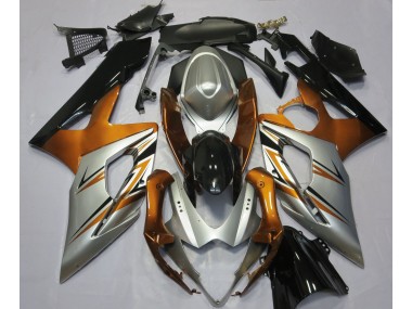 2005-2006 Orange Silver and Black Suzuki GSXR 1000 Motorcycle Fairings
