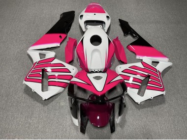 2005-2006 Pink and White Wings Honda CBR600RR Motorcycle Fairings