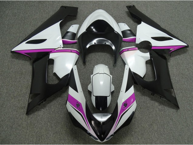 2005-2006 Pink white and Black Kawasaki ZX6R Motorcycle Fairings 2005-2006 Pink white and Black Kawasaki ZX6R Motorcycle Fairings