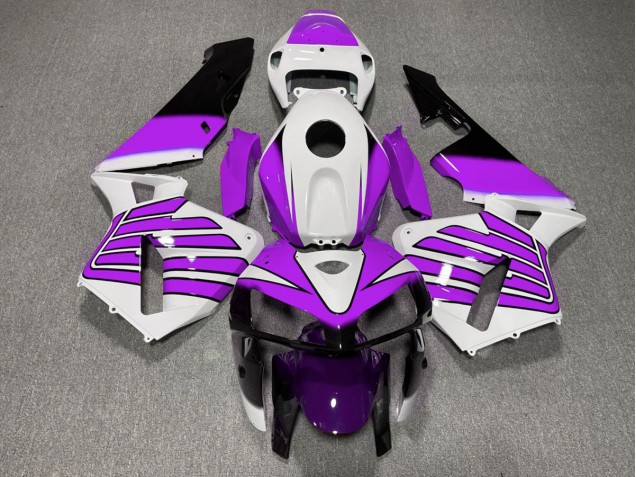 2005-2006 Purple and White Wings Honda CBR600RR Motorcycle Fairings 2005-2006 Purple and White Wings Honda CBR600RR Motorcycle Fairings