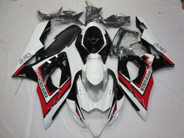 2005-2006 Red Black and White Suzuki GSXR 1000 Motorcycle Fairings 2005-2006 Red Black and White Suzuki GSXR 1000 Motorcycle Fairings