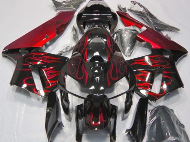 2005-2006 Red Flame Honda CBR600RR Motorcycle Fairings