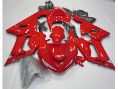 2005-2006 Red Gloss Kawasaki ZX6R Motorcycle Fairings