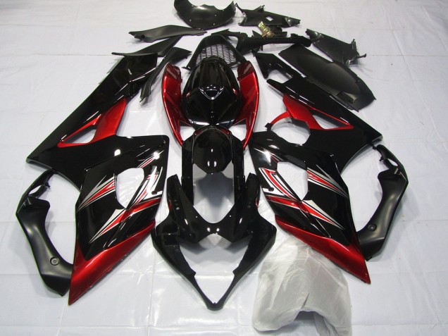 2005-2006 Red and Black Flare Suzuki GSXR 1000 Motorcycle Fairings 2005-2006 Red and Black Flare Suzuki GSXR 1000 Motorcycle Fairings