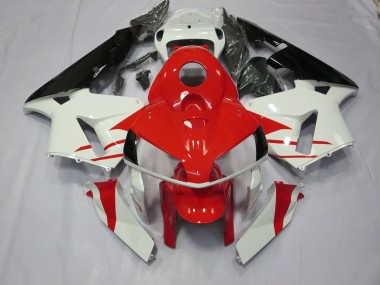 2005-2006 Red and White Style Honda CBR600RR Motorcycle Fairings