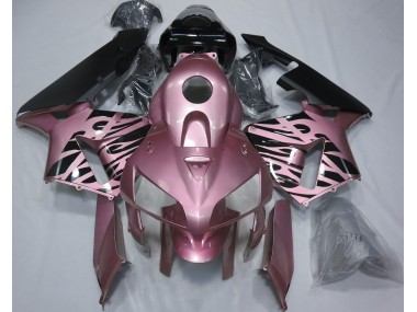 2005-2006 Rose Pink Flame Honda CBR600RR Motorcycle Fairings