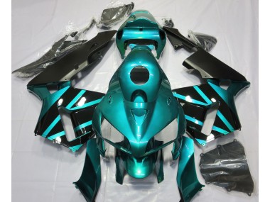 2005-2006 Teal & Gloss Black Design Honda CBR600RR Motorcycle Fairings