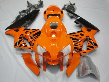 2005-2006 Tribal Orange Honda CBR600RR Motorcycle Fairings
