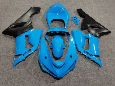 2005-2006 Vibrant Blue Kawasaki ZX6R Motorcycle Fairings