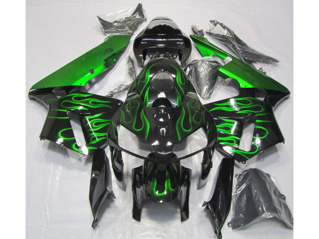 2005-2006 Vibrant Green Flame Honda CBR600RR Motorcycle Fairings 2005-2006 Vibrant Green Flame Honda CBR600RR Motorcycle Fairings