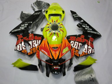 2005-2006 Vibrant Yellow Rossi Honda CBR600RR Motorcycle Fairings