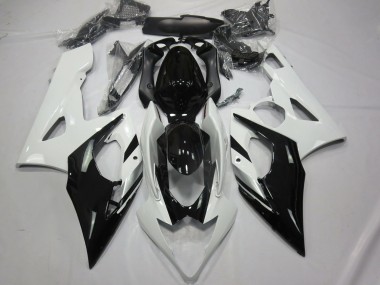 2005-2006 White Black and Silver Suzuki GSXR 1000 Motorcycle Fairings
