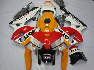 2005-2006 White Repsol Honda CBR600RR Motorcycle Fairings