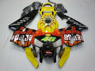 2005-2006 Yellow Rossi Honda CBR600RR Motorcycle Fairings