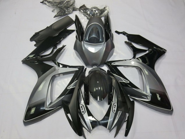 2006-2007 Black Grey Special Suzuki GSXR 600-750 Motorcycle Fairings 2006-2007 Black Grey Special Suzuki GSXR 600-750 Motorcycle Fairings