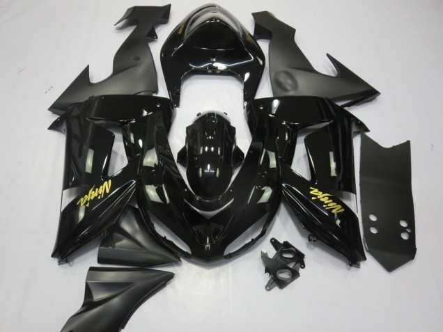 2006-2007 Black and Gold Kawasaki ZX10R Motorcycle Fairings 2006-2007 Black and Gold Kawasaki ZX10R Motorcycle Fairings