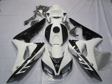 2006-2007 Black and White OEM Style No Decals Honda CBR1000RR Motorcycle Fairings