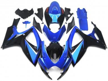 2006-2007 Blue and Black Special With Red Decals Suzuki GSXR 600-750 Motorcycle Fairings