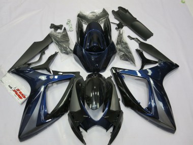2006-2007 Blue and Grey Suzuki GSXR 600-750 Motorcycle Fairings