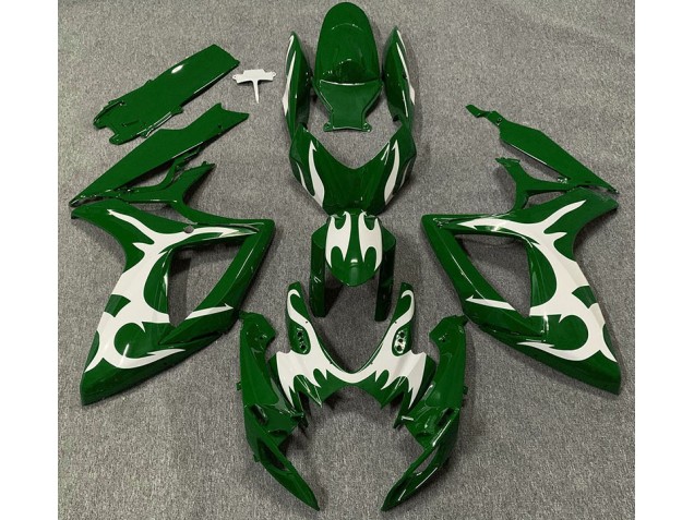 2006-2007 Dark Green & White Suzuki GSXR 600-750 Motorcycle Fairings 2006-2007 Dark Green & White Suzuki GSXR 600-750 Motorcycle Fairings