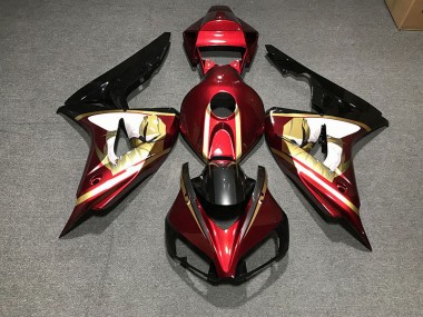 2006-2007 Deep Red & Gold Honda CBR1000RR Motorcycle Fairings