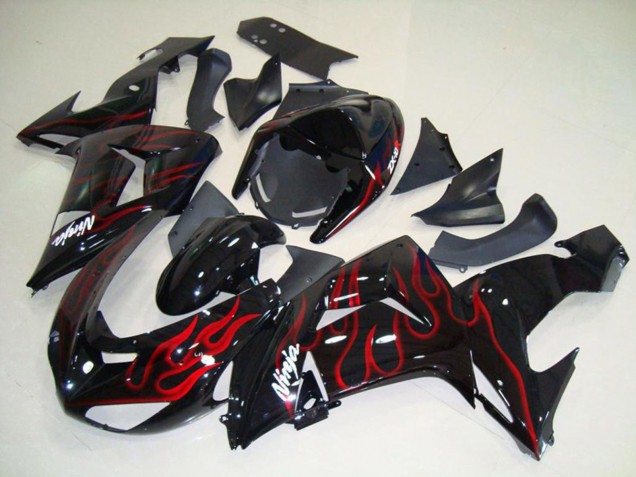 2006-2007 Flame Red Kawasaki ZX10R Motorcycle Fairings 2006-2007 Flame Red Kawasaki ZX10R Motorcycle Fairings