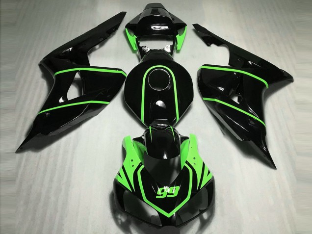 2006-2007 Gloss Black High Viz Green Honda CBR1000RR Motorcycle Fairings 2006-2007 Gloss Black High Viz Green Honda CBR1000RR Motorcycle Fairings